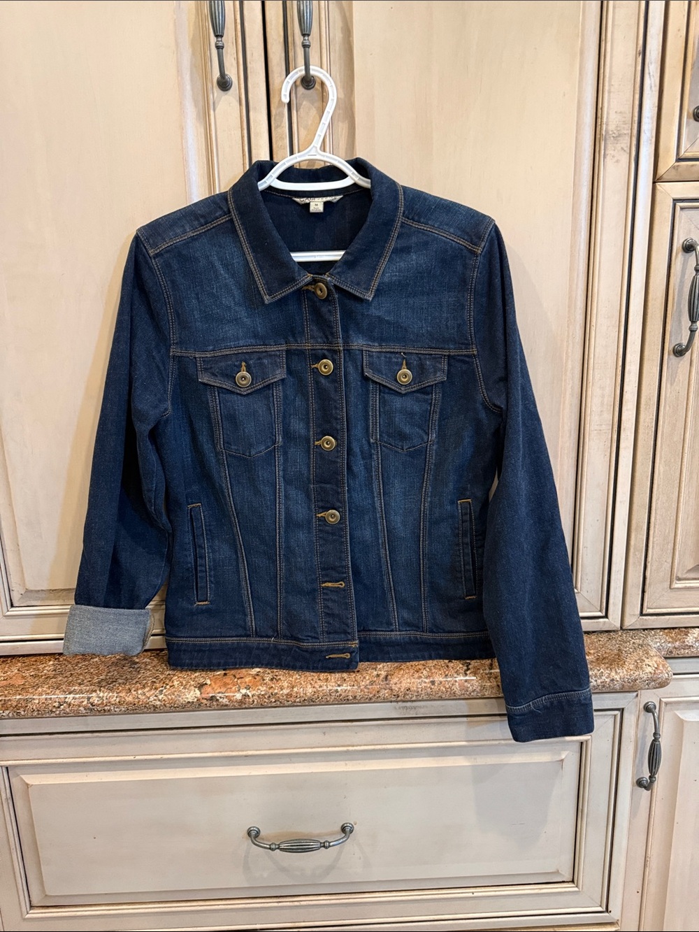 CAbi Dark Blue Denim Jean Jacket